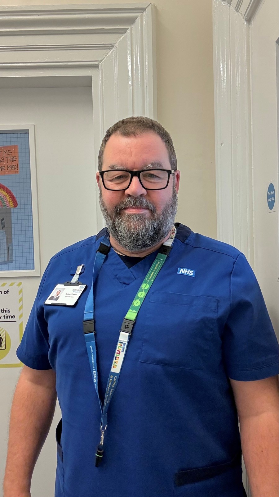 Specialist Nurse Robert Freear at work